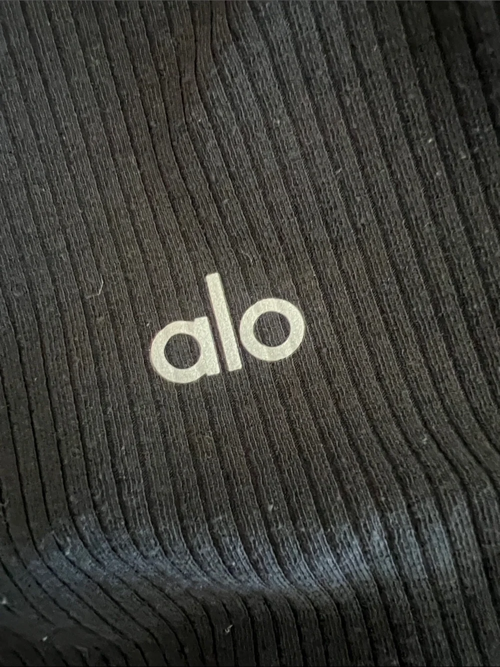 ALO Yoga Black Ribbed High-Neck Racerback Tank